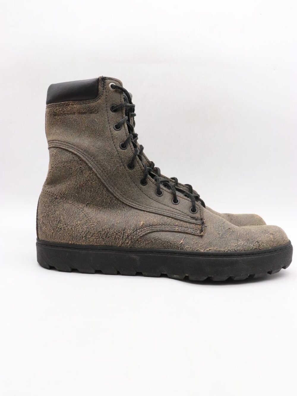 Wolverine 1000 Mile Vic Mensa Men's 13 D Combat Boots Brown Gray Leather USA